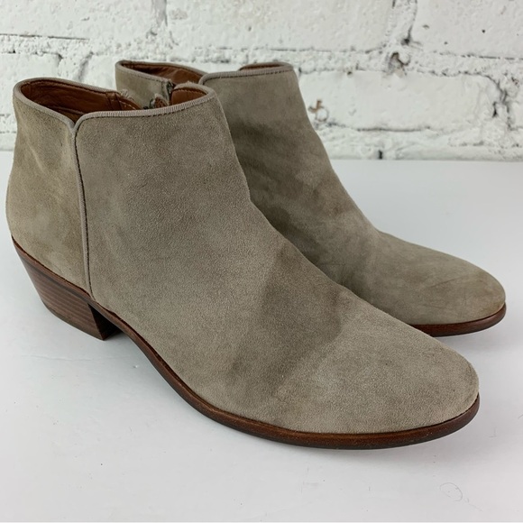 Sam Edelman Petty Grey Suede Booties 9.5 - Picture 5 of 13